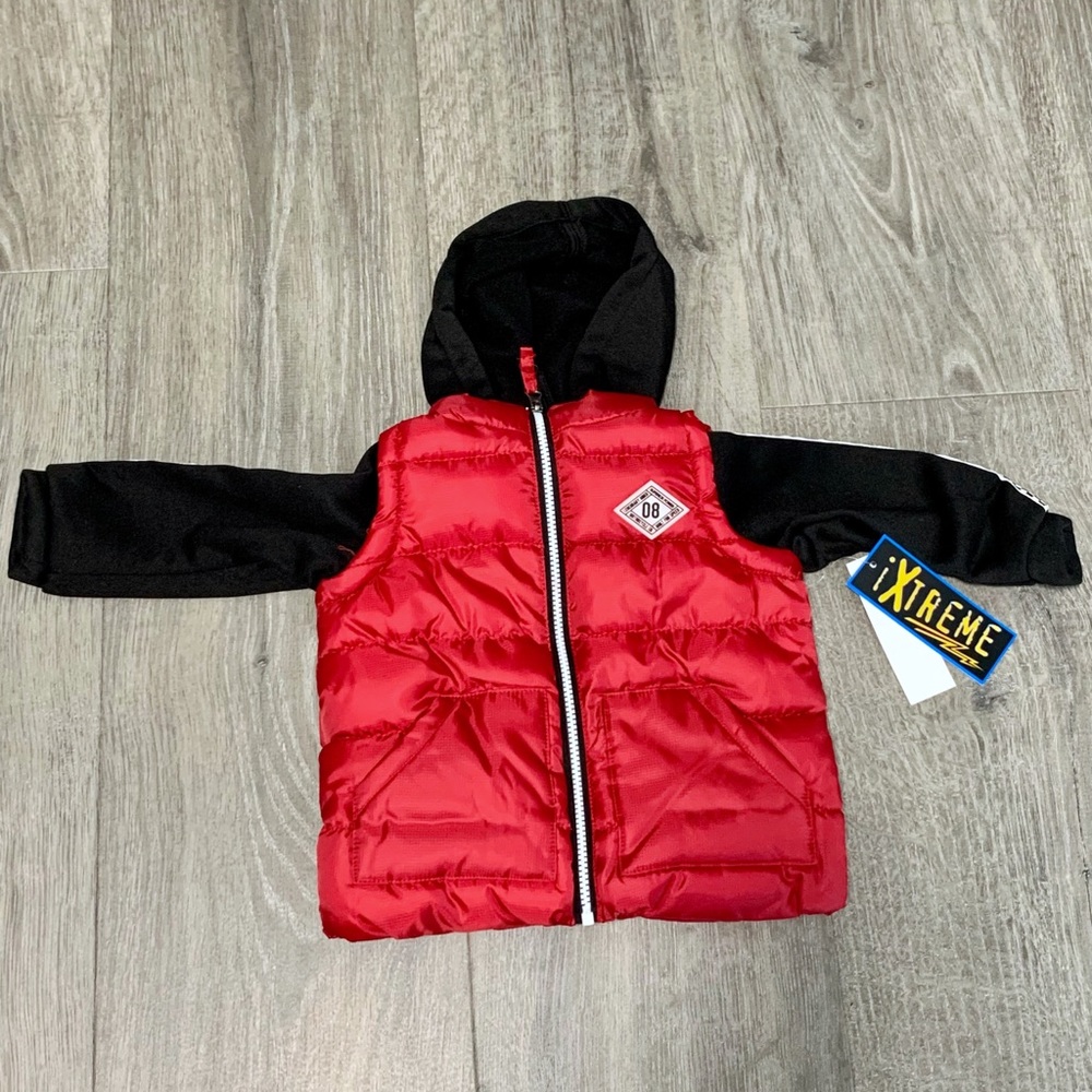 NWT Red Hooded Puffer Coat - Infant - 24 months